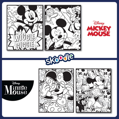 Disney Mickey & Minnie Paint Your Own Poster Kit, 4 Posters, 12 Water-Based Paints, 2 Brushes, Ages 3+