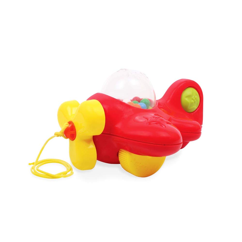 Funskool Giggles My First Aeroplane Pull Along Toy | Ball Popping Activity Toy for Toddlers | Encourages Walking | 12+ Months