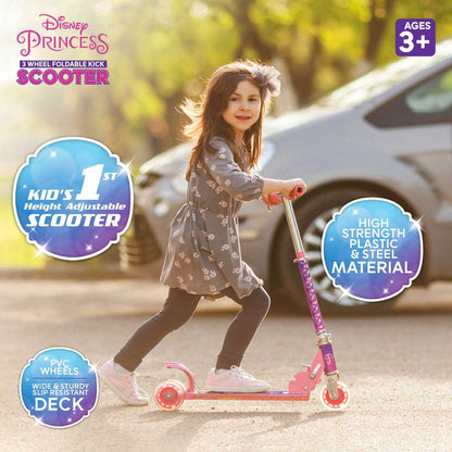 Princess 3 Wheel Foldable Kick Scooter