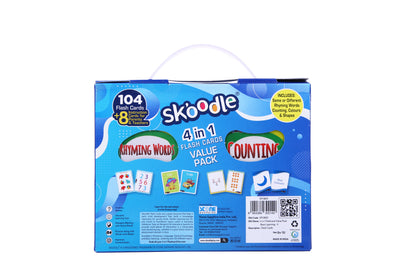 SKOODLE 4-in-1 Flash Cards Value Pack