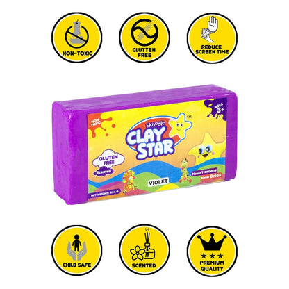 Skoodle Clay Star - 454 Gm (Violet)