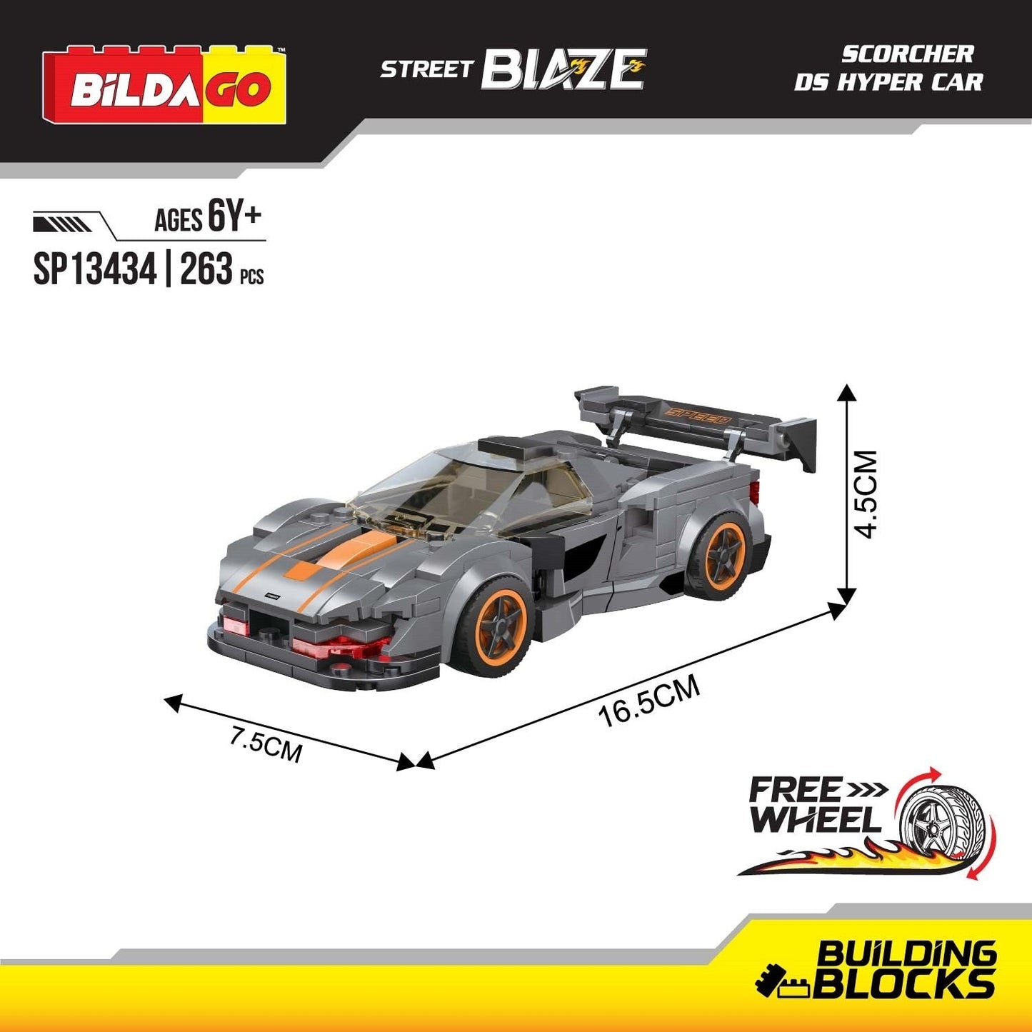 Bildago Street Blaze - Scorcher DS Hyper Car (SP13434) (263 PCS)