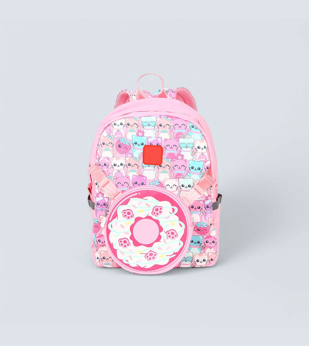 Pink Cat Backpack Two-in-One – Detachable Sling Bag & 3D Design | TYKLE