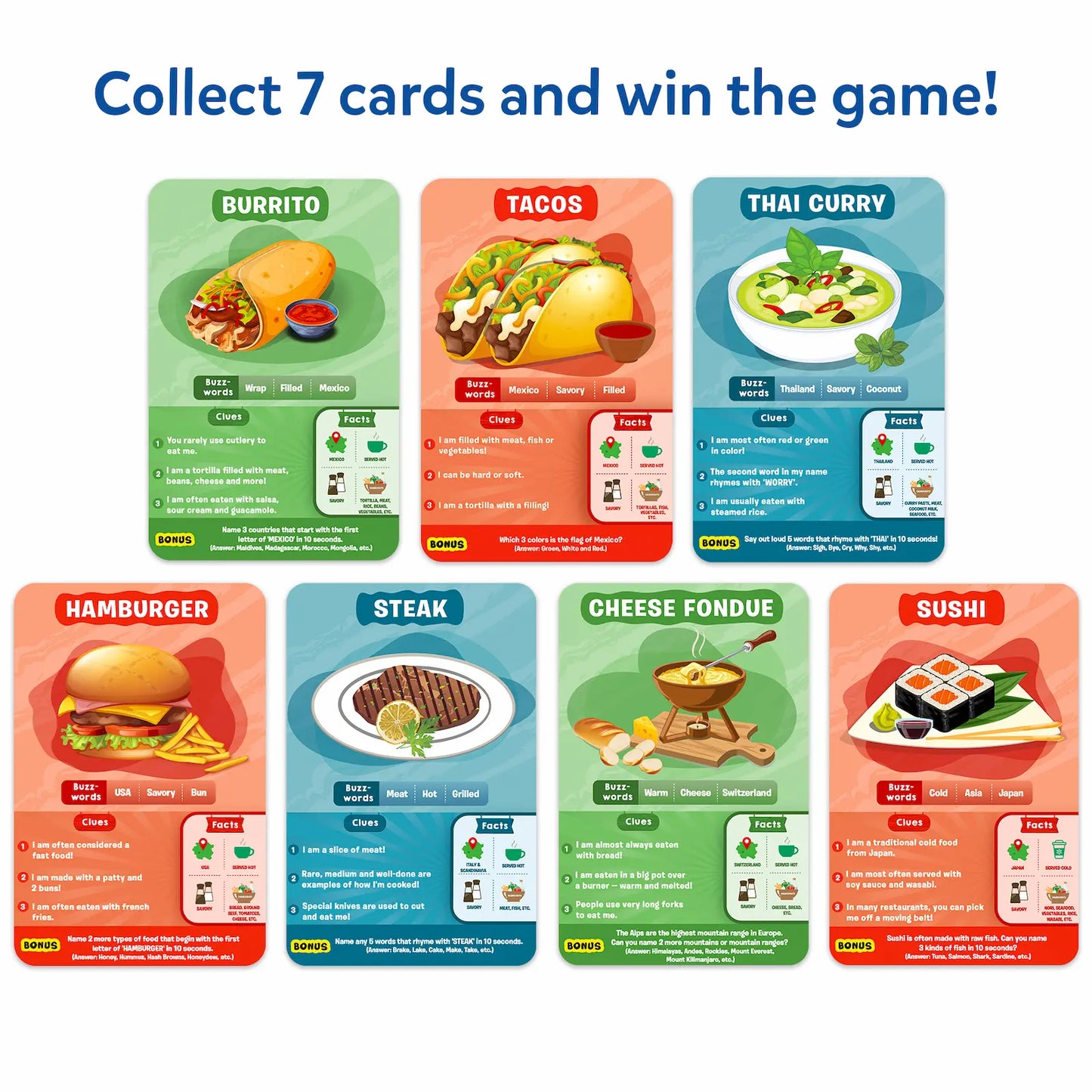 Guess in 10: Foods Around The World | Trivia Card Game (ages 8+)