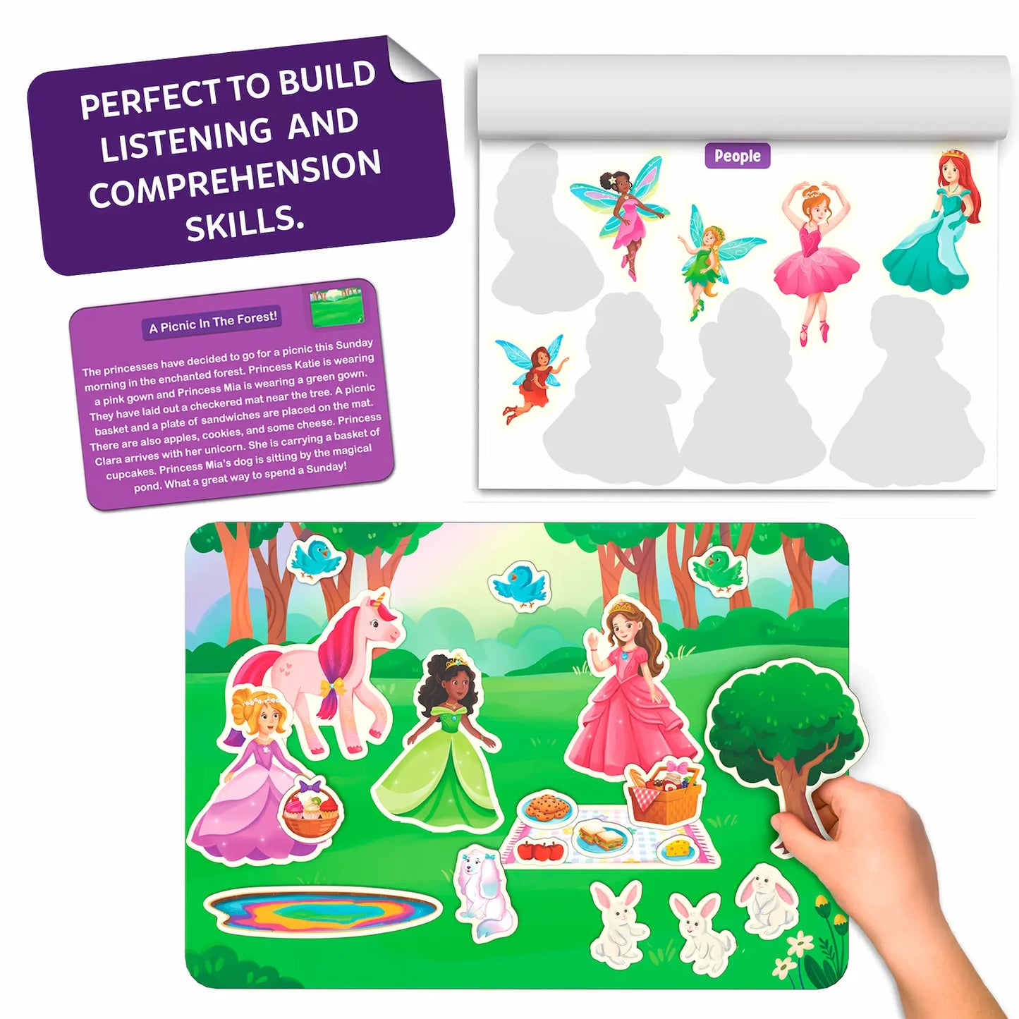 Sticker Stories - Unicorns & Princesses | Creative Storytelling Kit (ages 3-7)