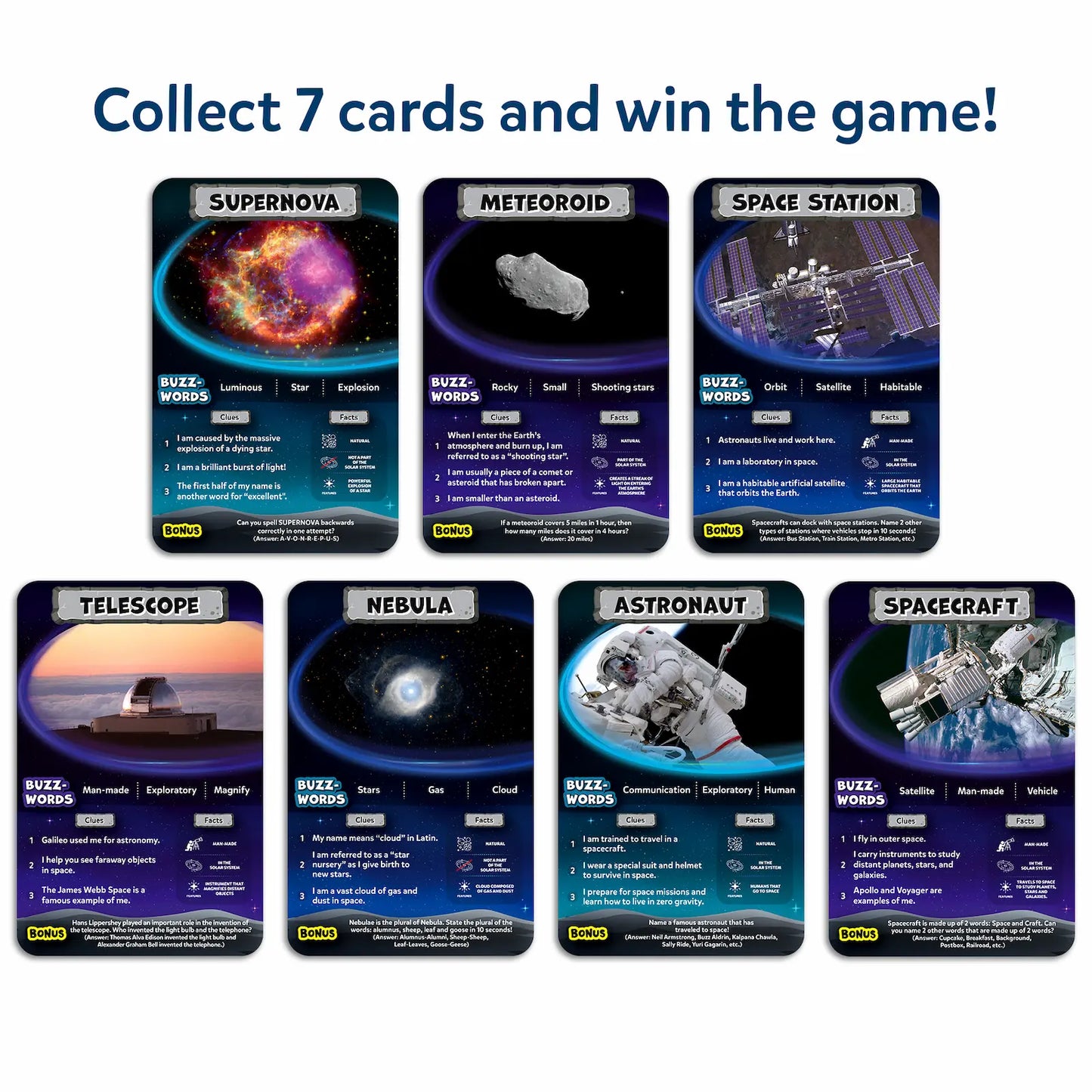 Guess in 10: All About Space | Trivia card game (ages 8+)