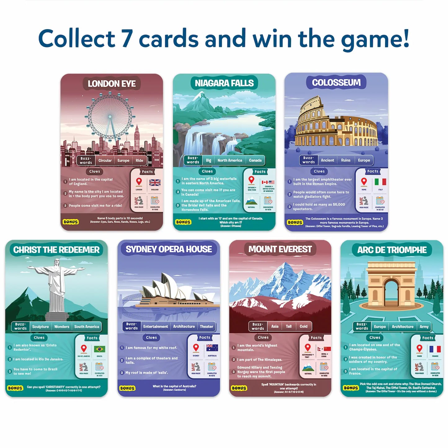Guess in 10: Legendary Landmarks | Trivia Card Game (ages 8+)