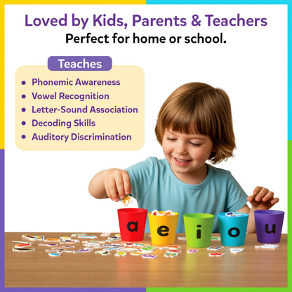 Phonics Sorter | Vowel Sorting & Early Reading Activity for Kids (ages 4-7)