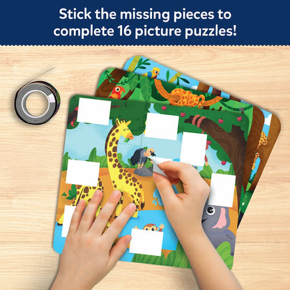 Tape It: Animal Adventures | Sticker Puzzle Activity (Ages 4-8)