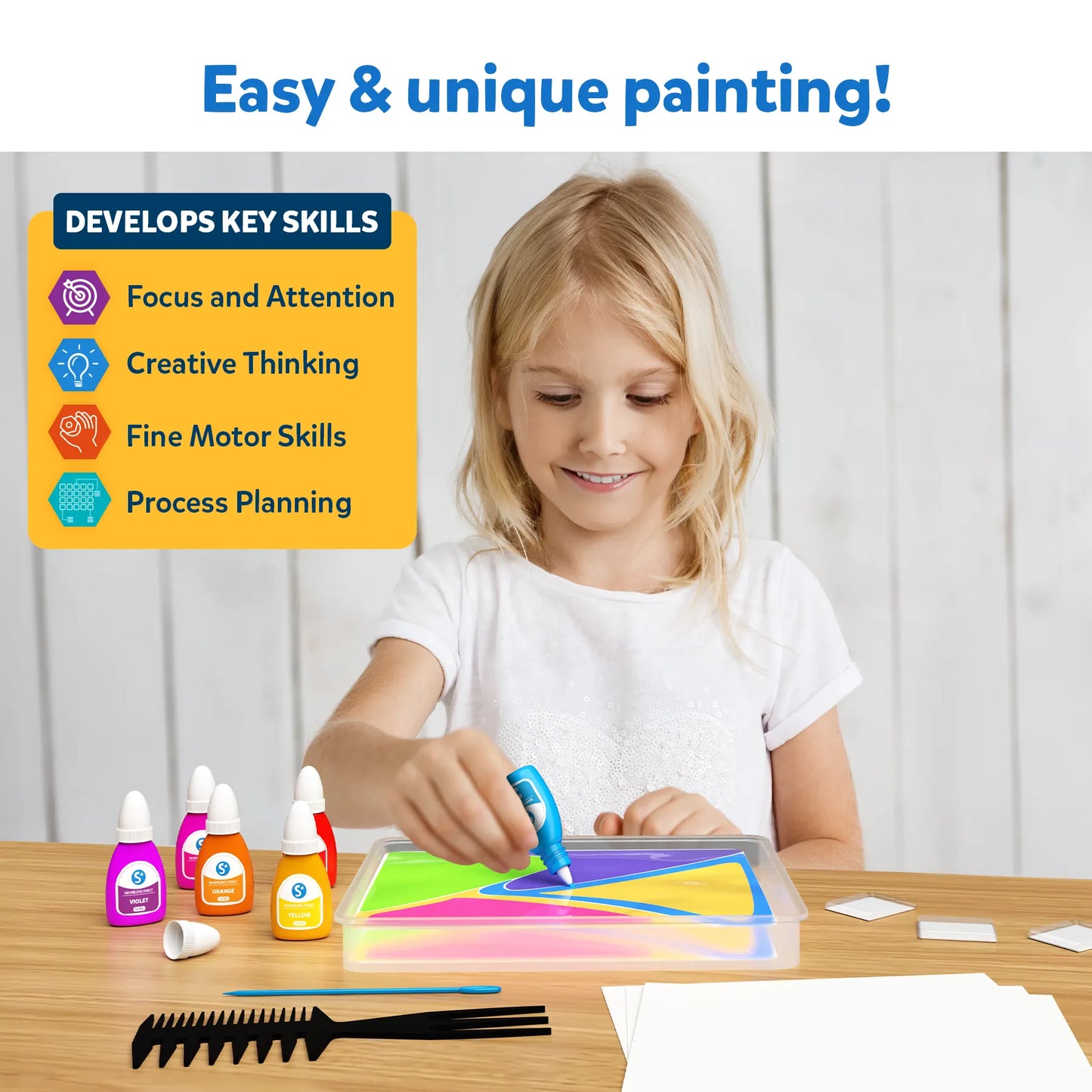 Marbling Magic Paint Kit | Water Marbling Kit (ages 6-12)