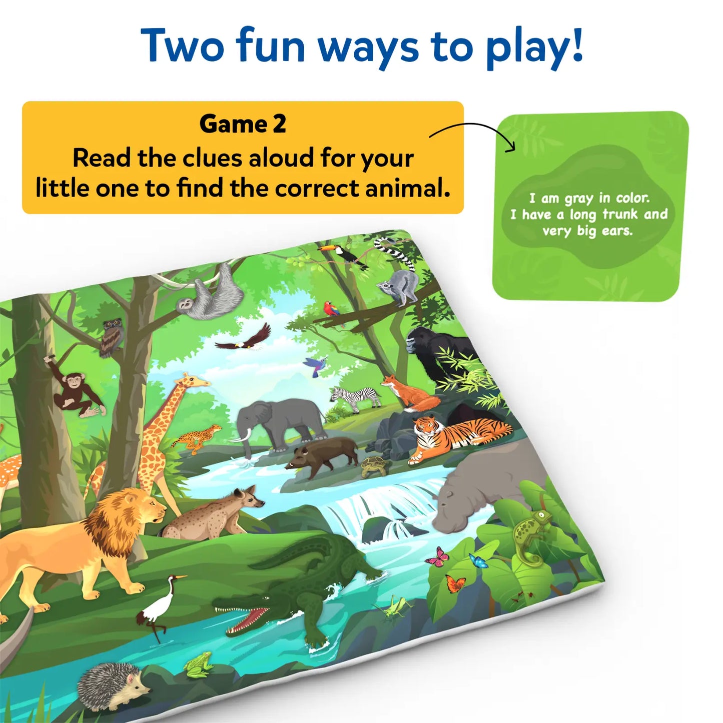 Found It! Jr. Amazing Animals: Play Mat & Floor Game | Smart Scavenger Hunt (18 months+)