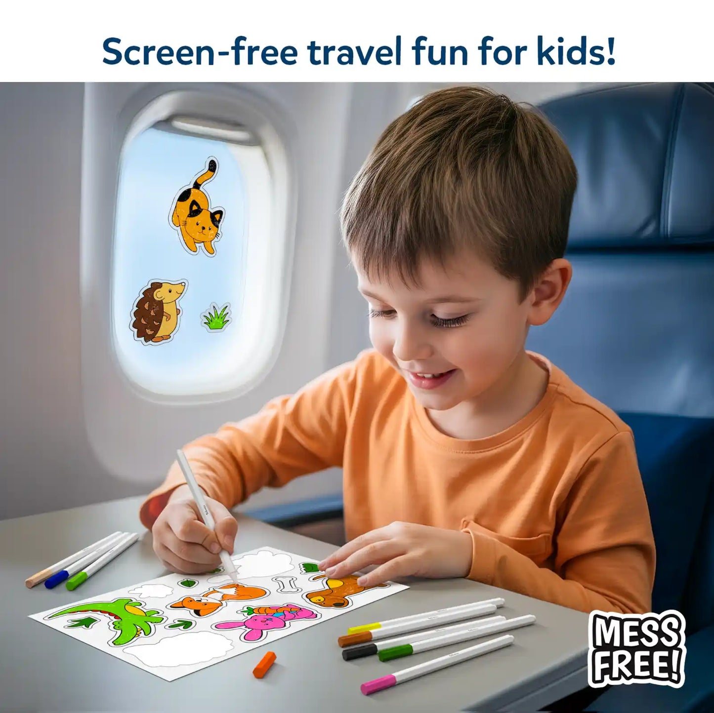 Color Clingz: Amazing Animals | Mess-Free Reusable Static Stickers | Gifts for Ages 3-7