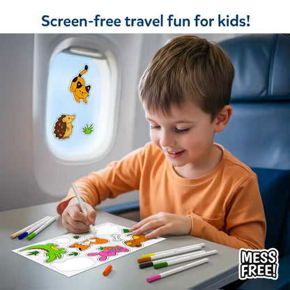 Color Clingz: Amazing Animals | Mess-Free Reusable Static Stickers | Gifts for Ages 3-7