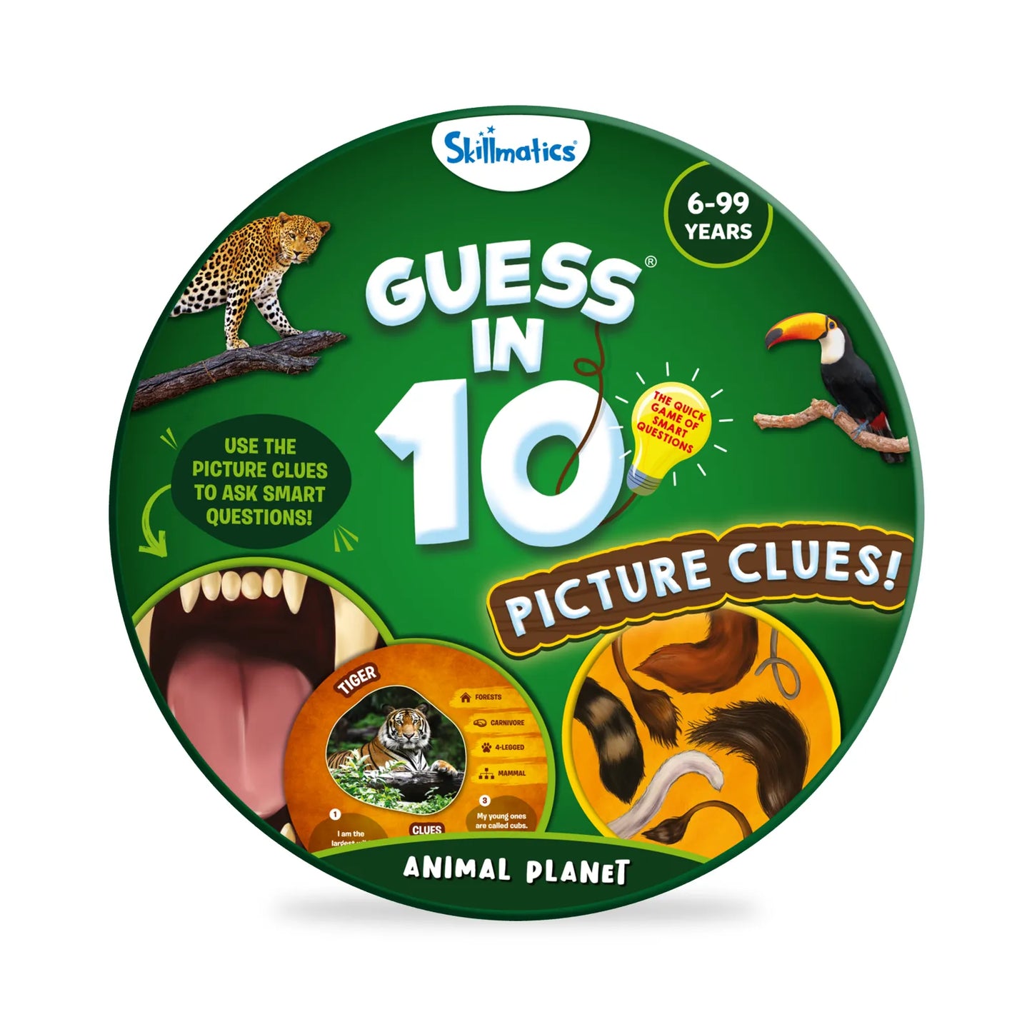Guess in 10: Picture Clues Animal Planet | Trivia card game (ages 6+)