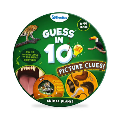 Guess in 10: Picture Clues Animal Planet | Trivia card game (ages 6+)