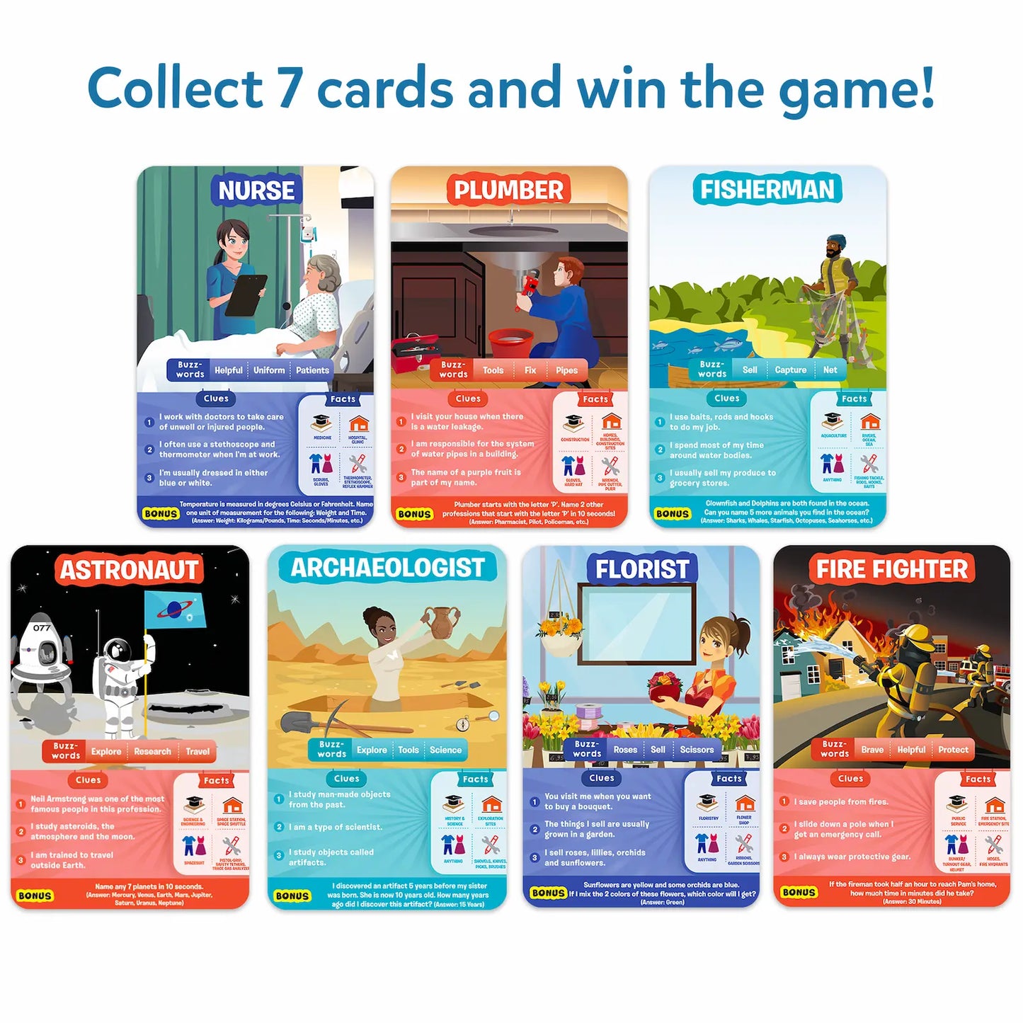 Guess in 10: Inspiring Professions | Trivia Card Game (ages 6+)