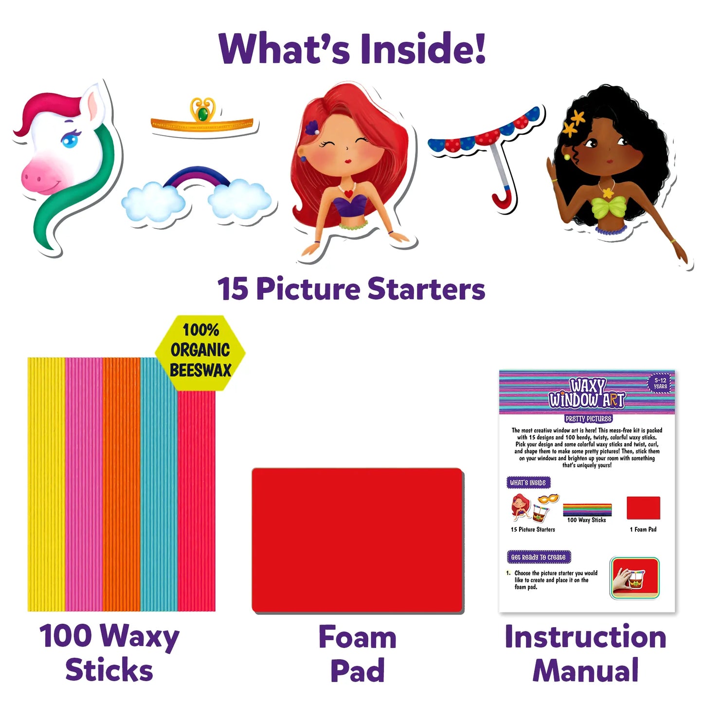 Waxy Stick Art: Pretty Pictures | Mess-Free Art for Kids (ages 5-12)