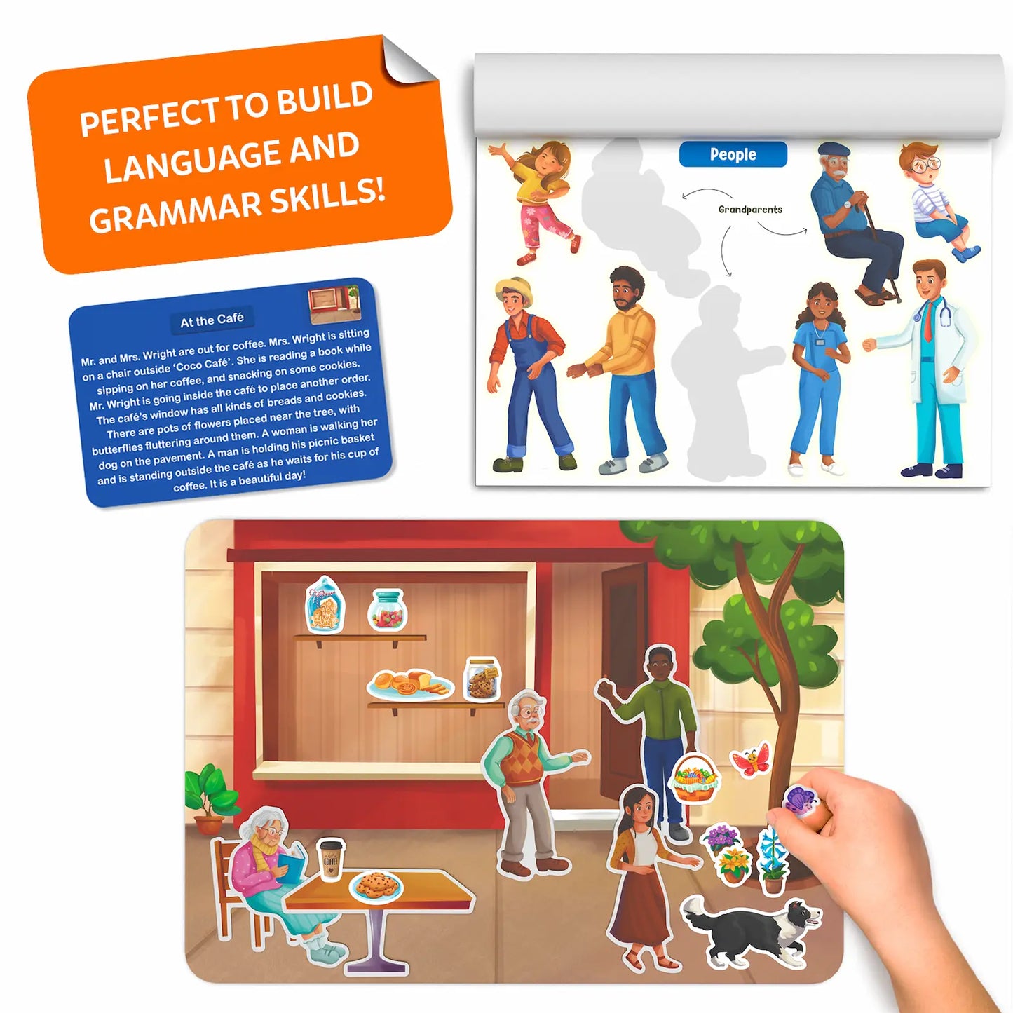 Sticker Stories - Adventures Around Town | Creative Storytelling Kit (ages 3-7)