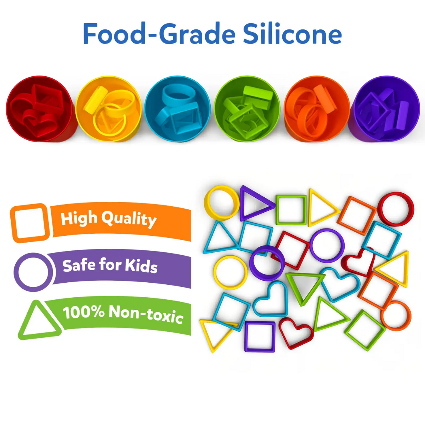 Silicone Rainbow Sorting | Sorting, Counting & Sequencing Toy (ages 3-6)