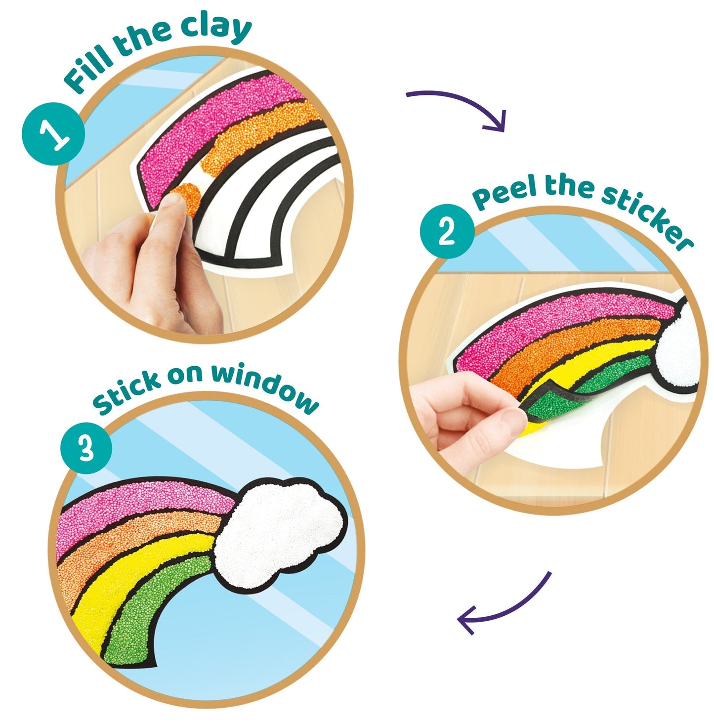 Pack of 12 - Clay Stickers Wonderland