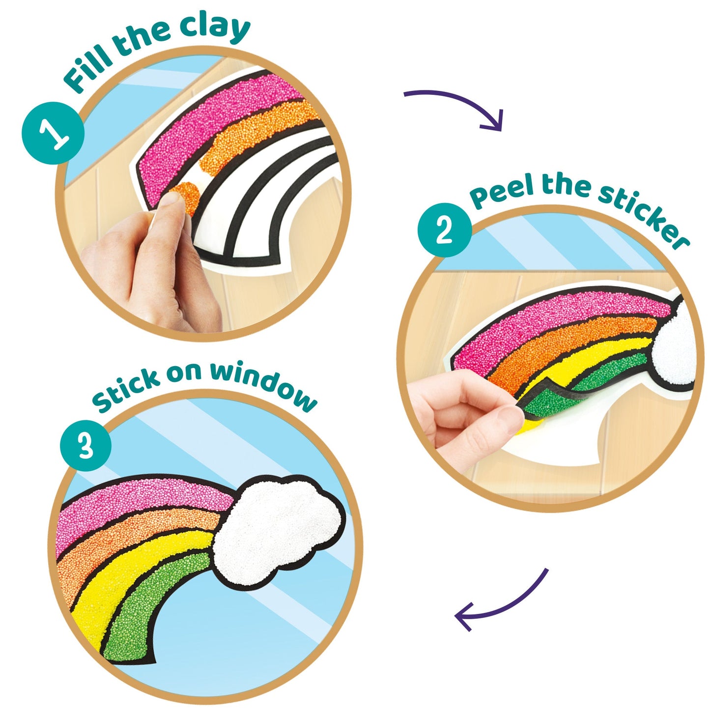 Pack of 6 - Clay Stickers Wonderland