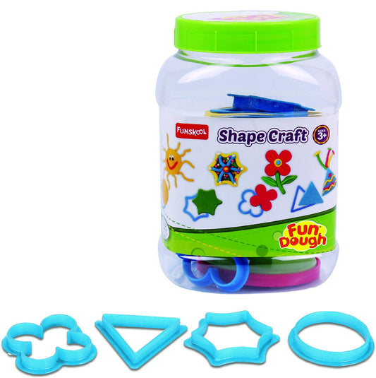 Funskool Fundough Shape Craft Play Dough Set for Kids | Cutting & Shaping Activity | Multicolour | Age 3+ Years