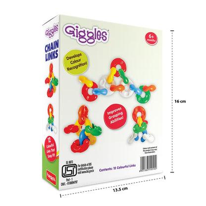Funskool Giggles Chain Links Building Blocks for Kids | Interlocking Educational Construction Toy | Multicolour | 6 Months+