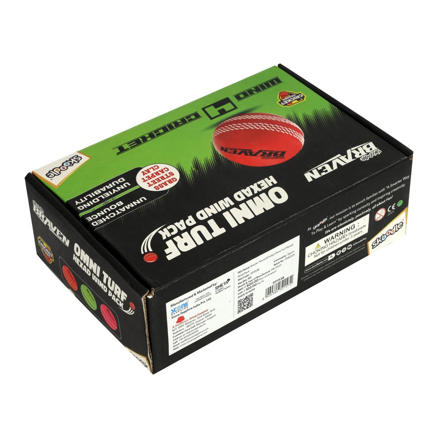 Braven Wind 4 Cricket Ball Set Of 6 (2 Colors X3 Each)