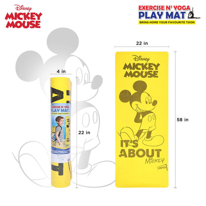 Disney Mickey Kids Yoga & Exercise Mat (22" X 58" X 0.4 Cm) - In 2 Assorted Colours
