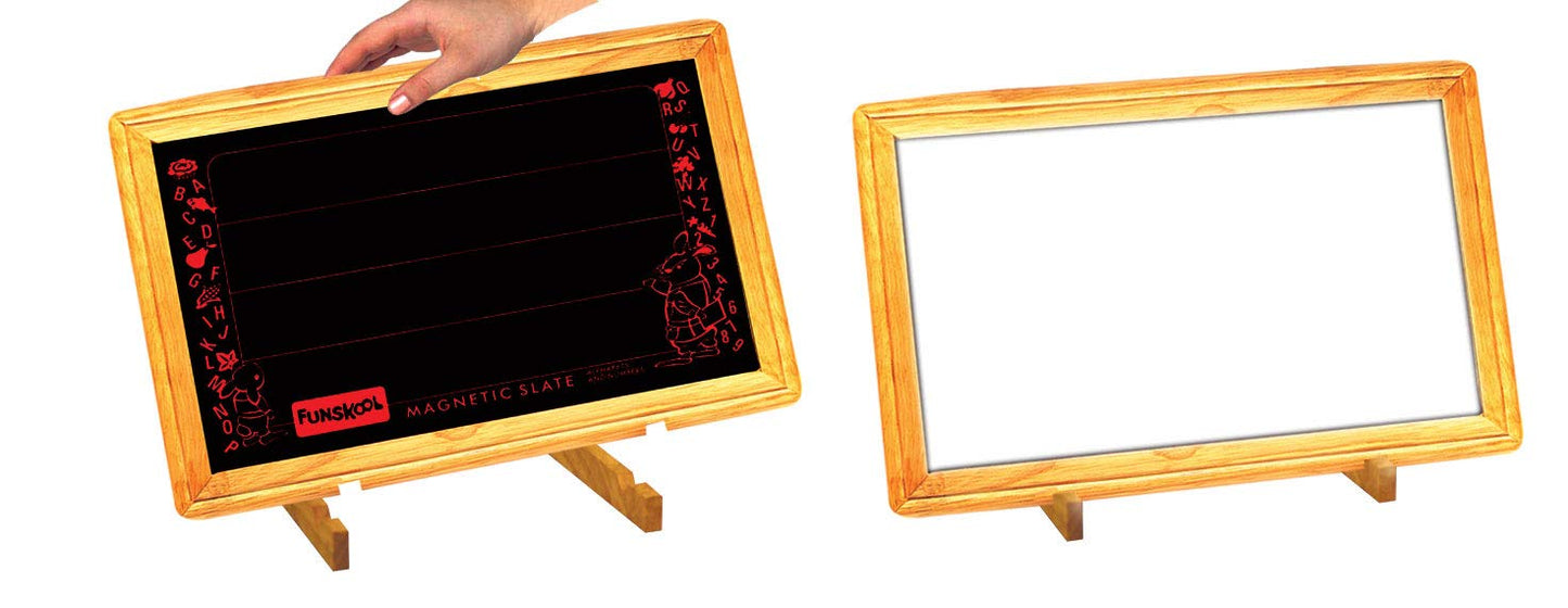 Funskool Giggles Learn N Write Slate | 2-in-1 Magnetic & Dry Erase Learning Board for Kids | Multicolour | Age 3+ Years