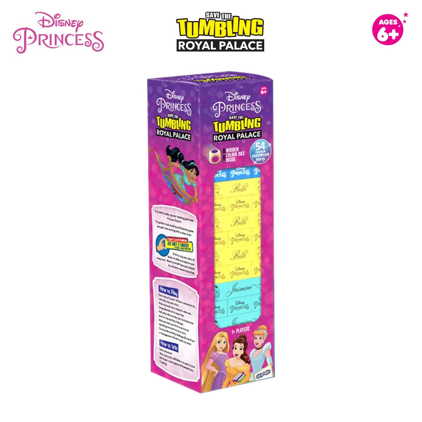 Disney Princess Stackrr Board Game - Save The Tumbling Royal Palace