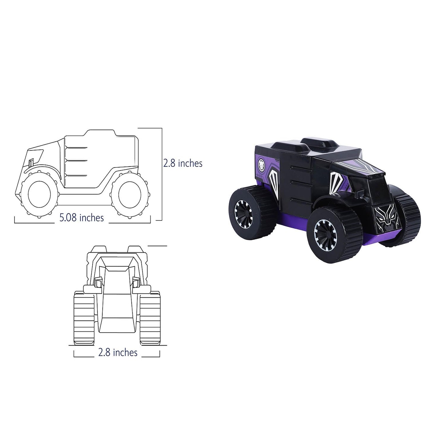 Marvel Mightiest Truck - Black Panther (Bp)
