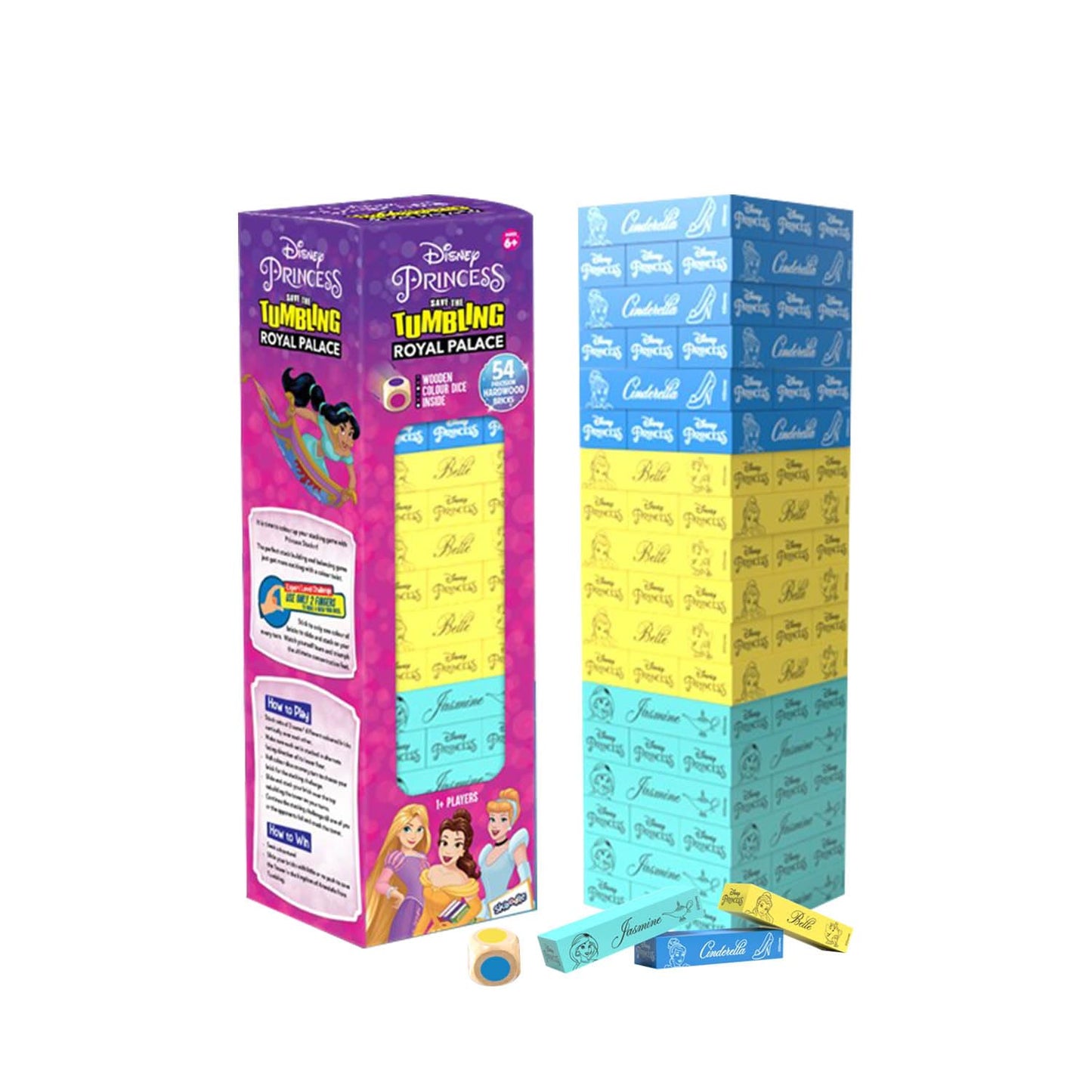 Disney Princess Stackrr Board Game - Save The Tumbling Royal Palace