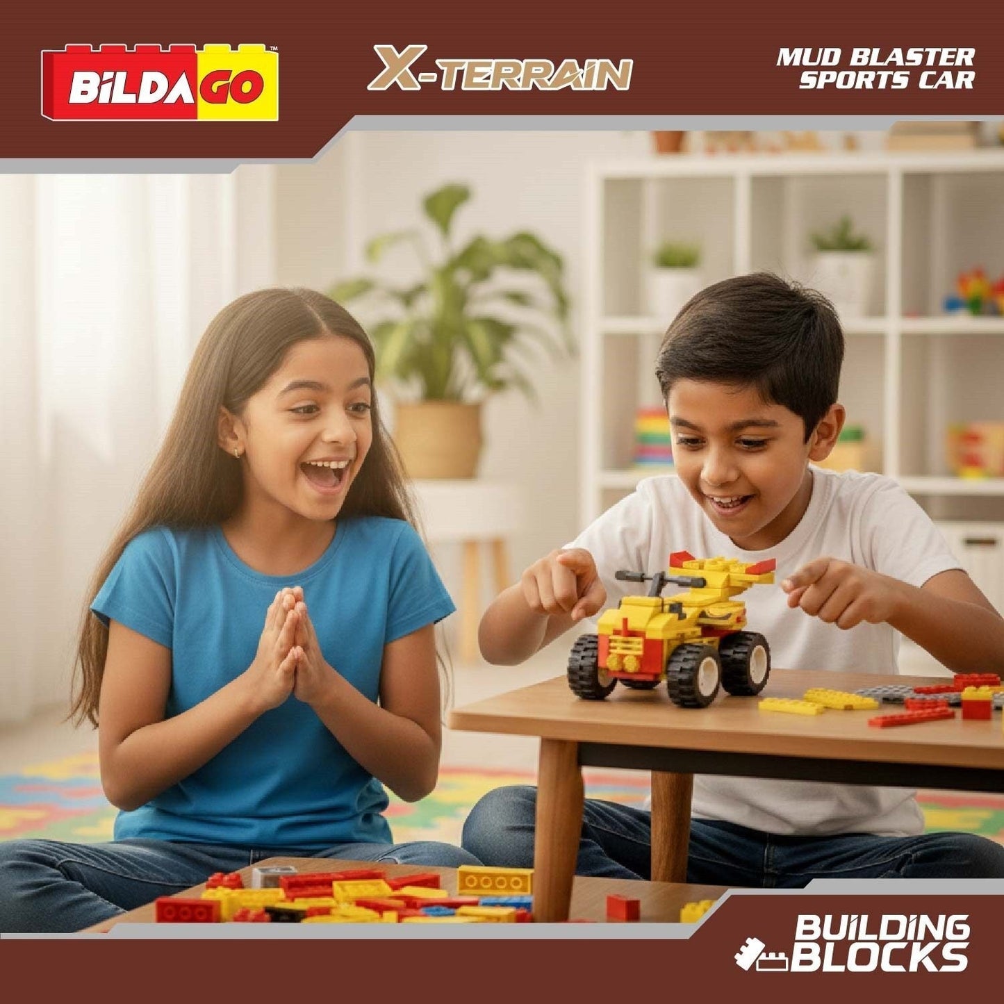 Bildago X-Terrain - Mud Blaster Sports Car (SP13424) - 3-in-1 Model (134 PCS)
