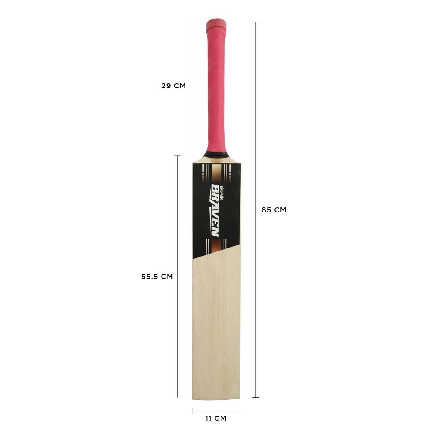 Skoodle Braven Dominator Half-Cane Kashmir Willow Cricket Bat