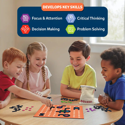 Boxed: A Magnetic Game of Dots & Boxes (ages 5+)
