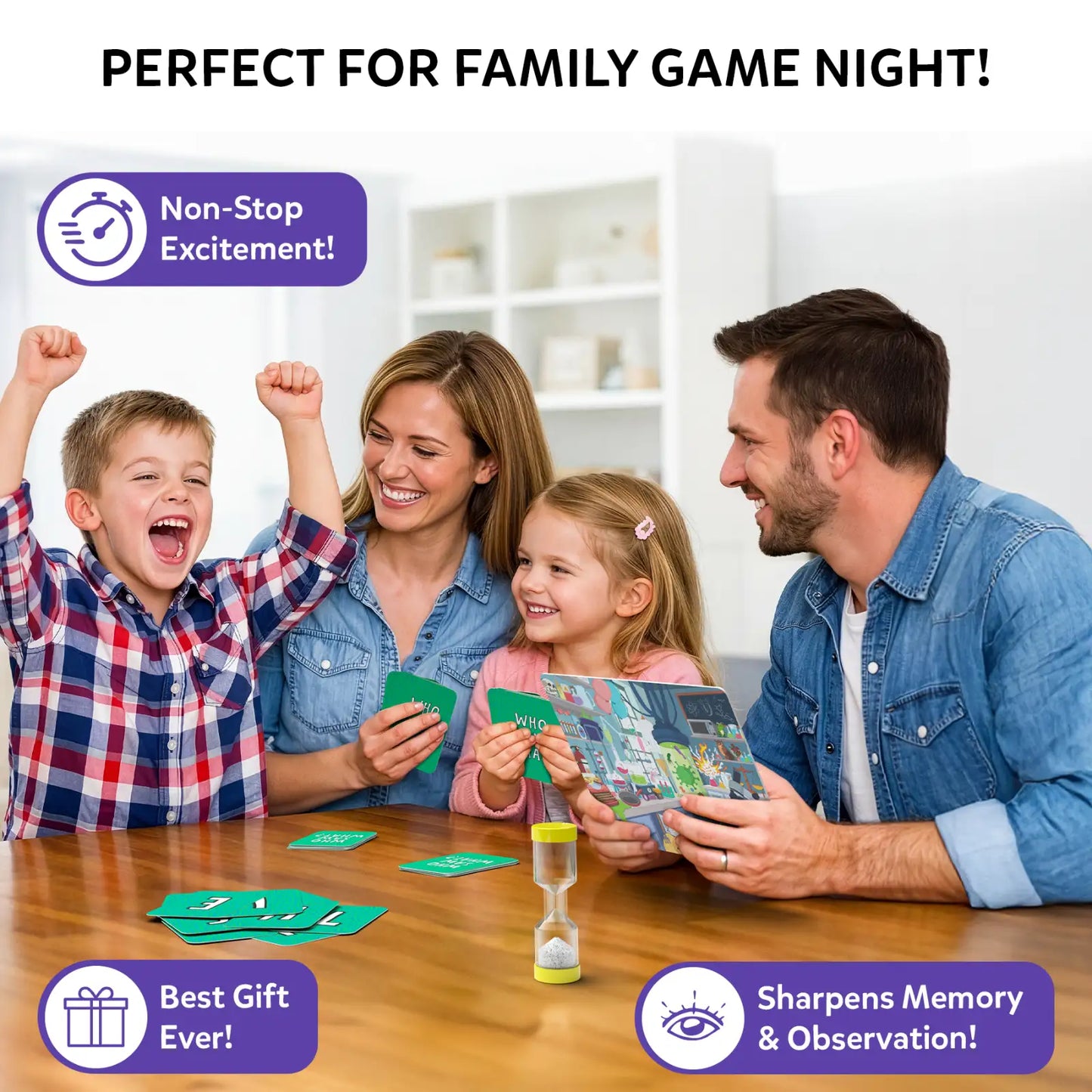 Who Saw What? In 60 Seconds: Fast-Paced Memory Game for Kids | Gifts for Ages 7+