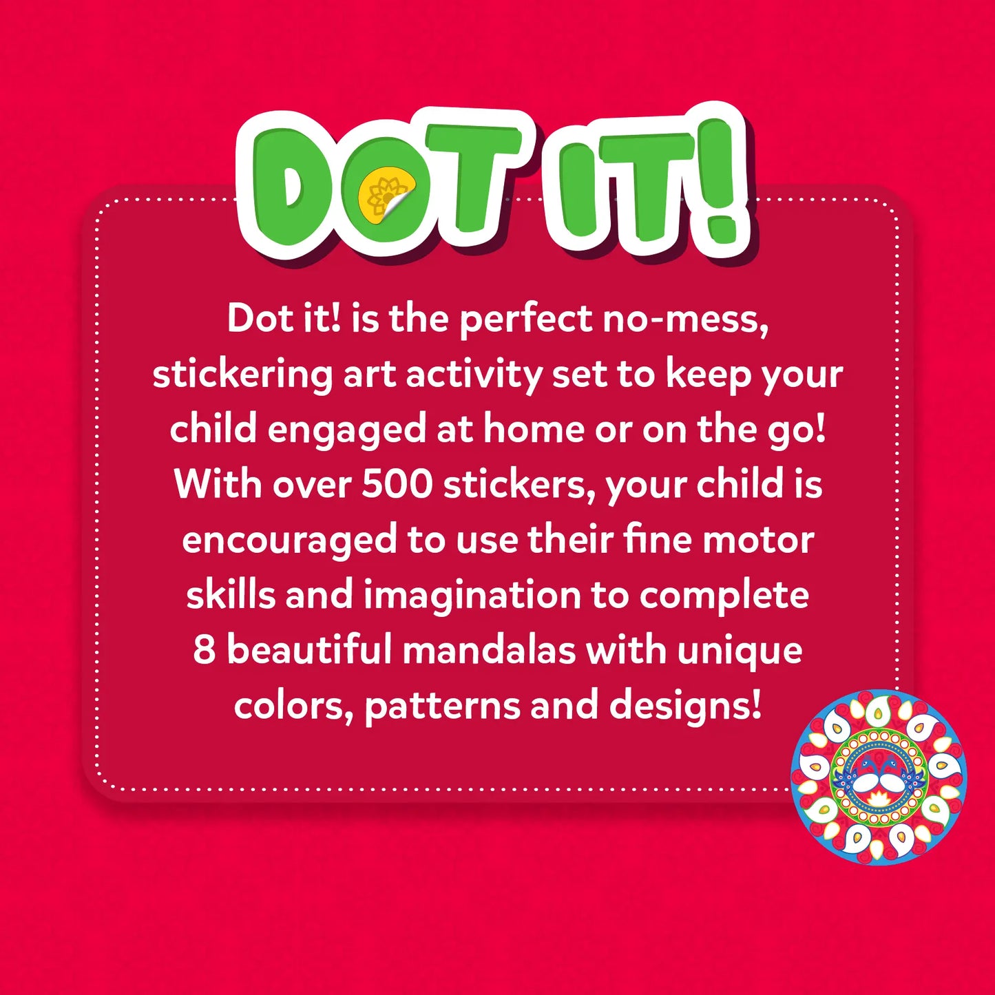 Dot it! - Mandala Art | No Mess Sticker Art (ages 3-7)