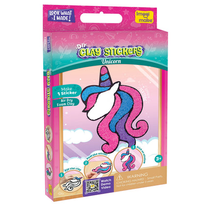 Clay Stickers - Unicorn
