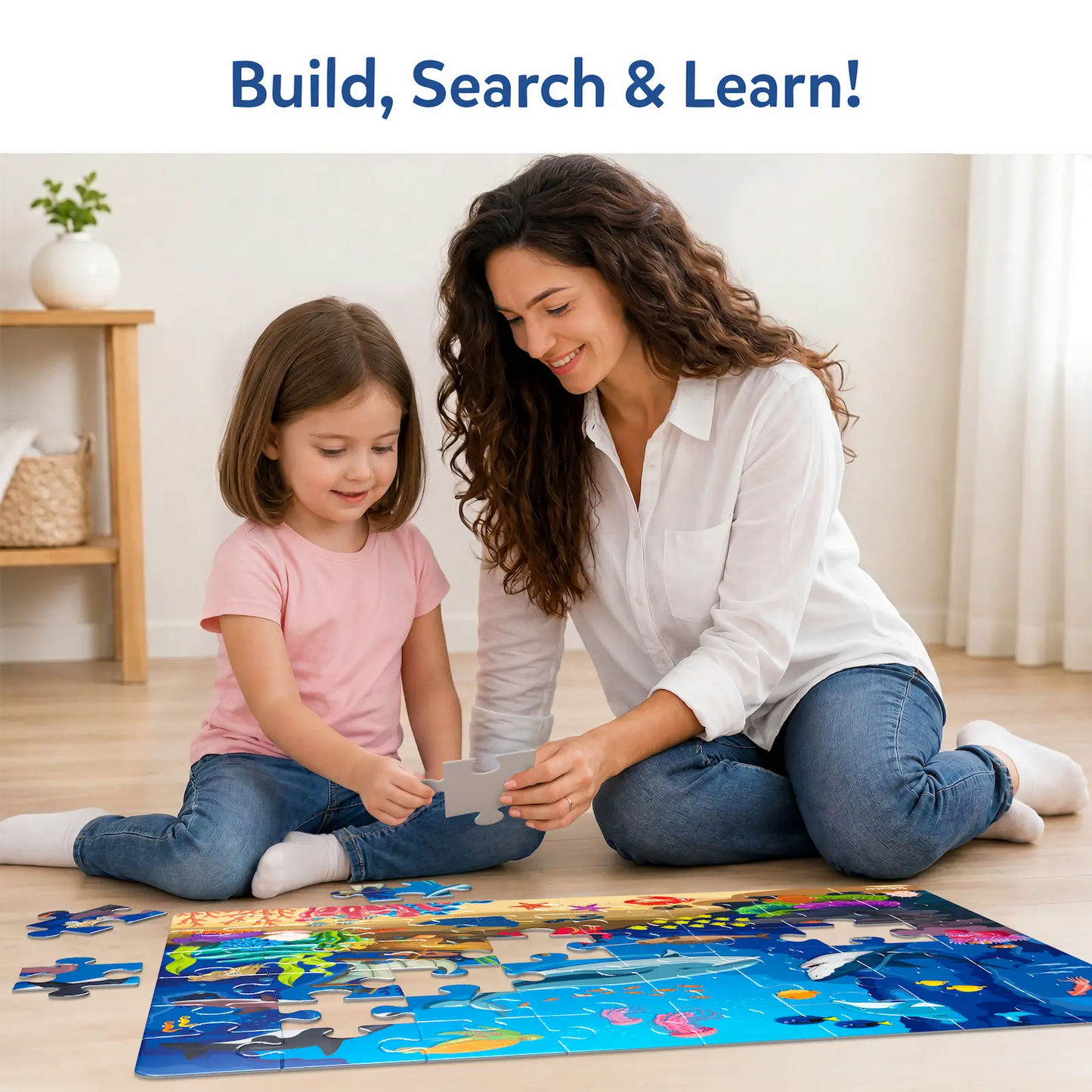 Piece & Play: Underwater Animals | Floor Puzzle & Game (ages 3-7)