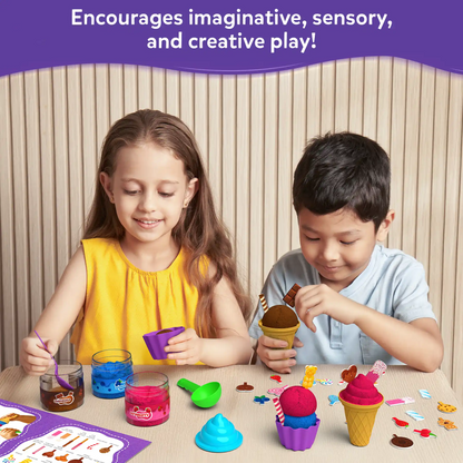 Sandeezy: Ice Cream Parlour | Sensory Toy & Pretend Play Set | Gifts for Ages 3-7