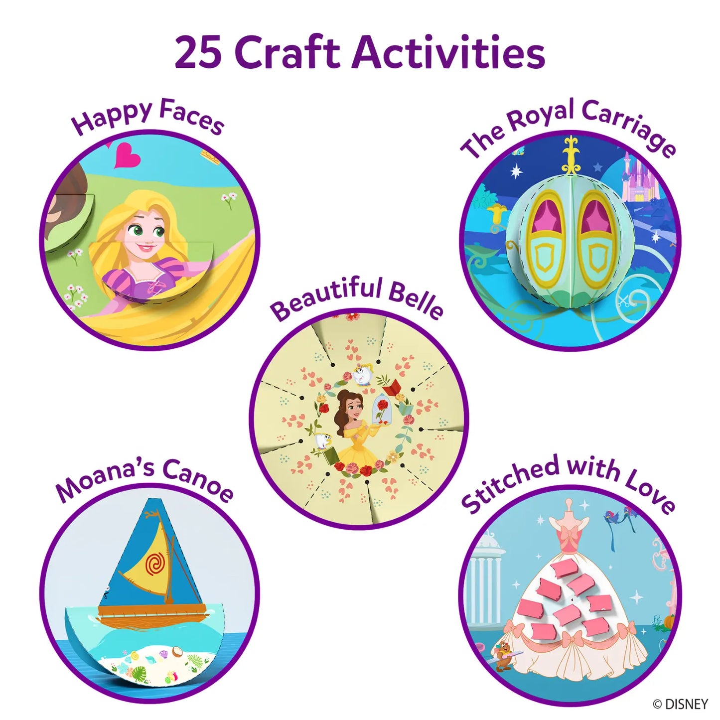 Snip Snip: Disney Princess | Art & Craft Activity Kit (ages 3-7)
