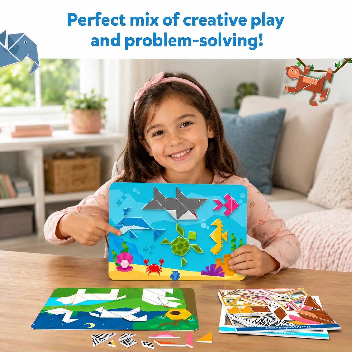 Tangram Twist - Amazing Animals | No Mess Sticker Art (ages 4-7)