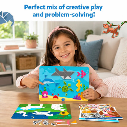 Tangram Twist - Amazing Animals | No Mess Sticker Art (ages 4-7)