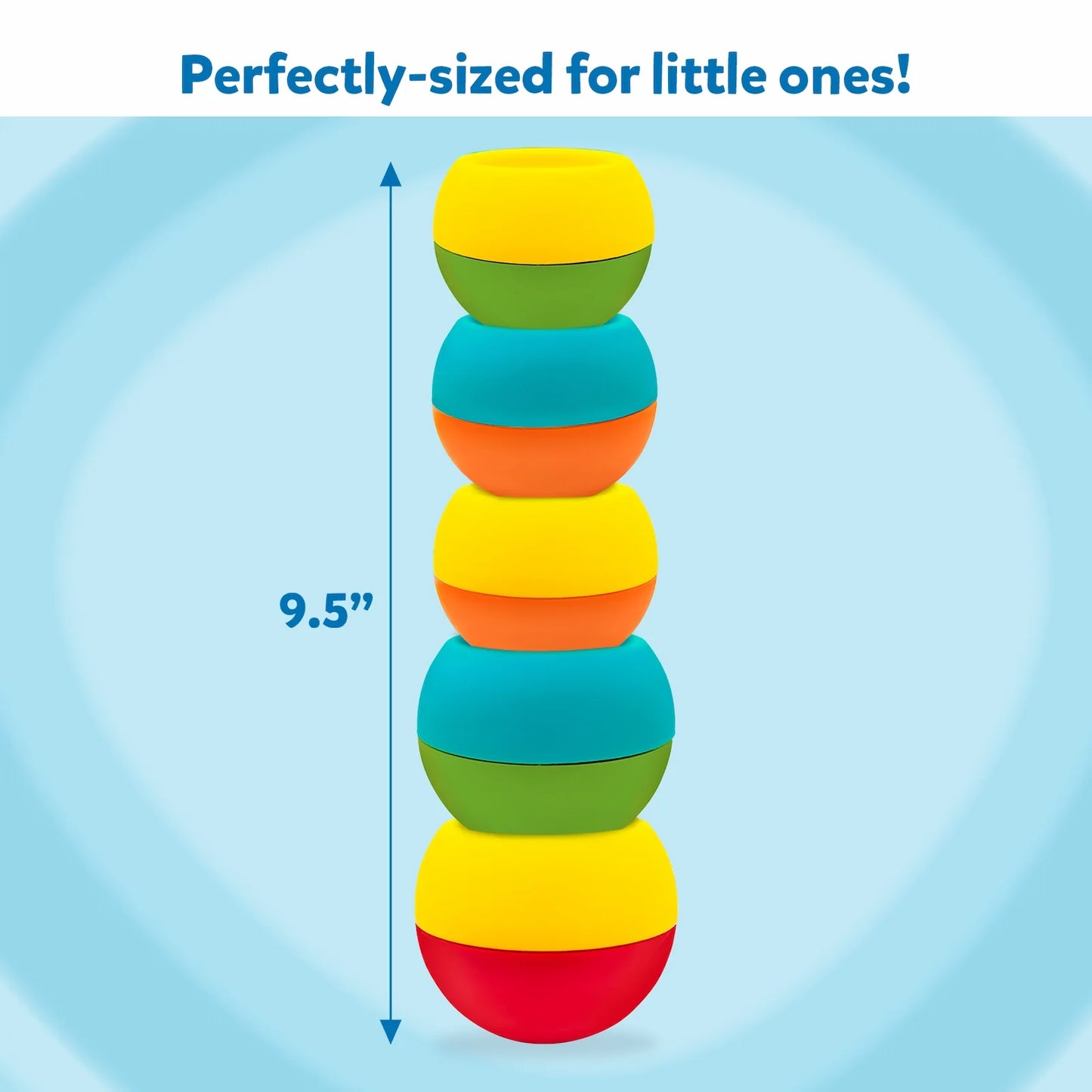 Build And Bop: Stacking & Toppling Toy for Toddlers (ages 1-4)