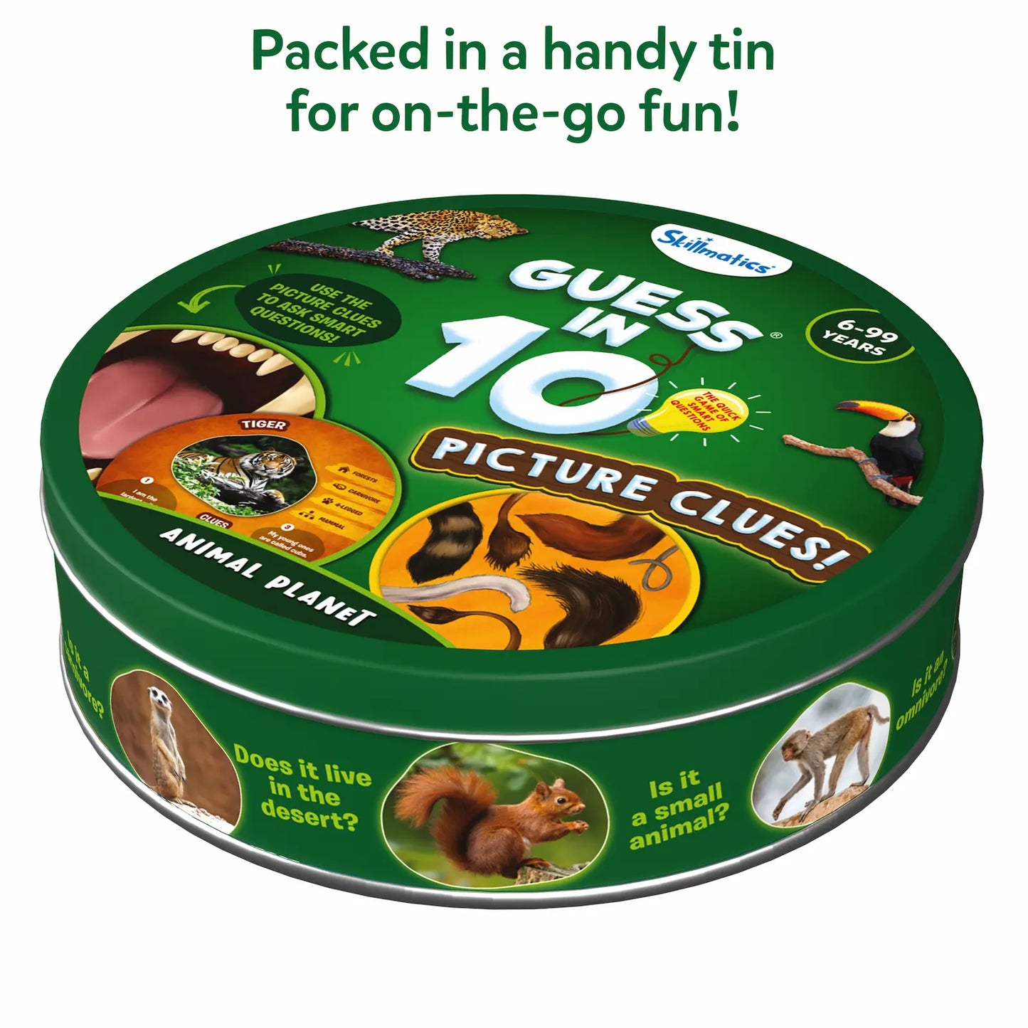 Guess in 10: Picture Clues Animal Planet | Trivia card game (ages 6+)