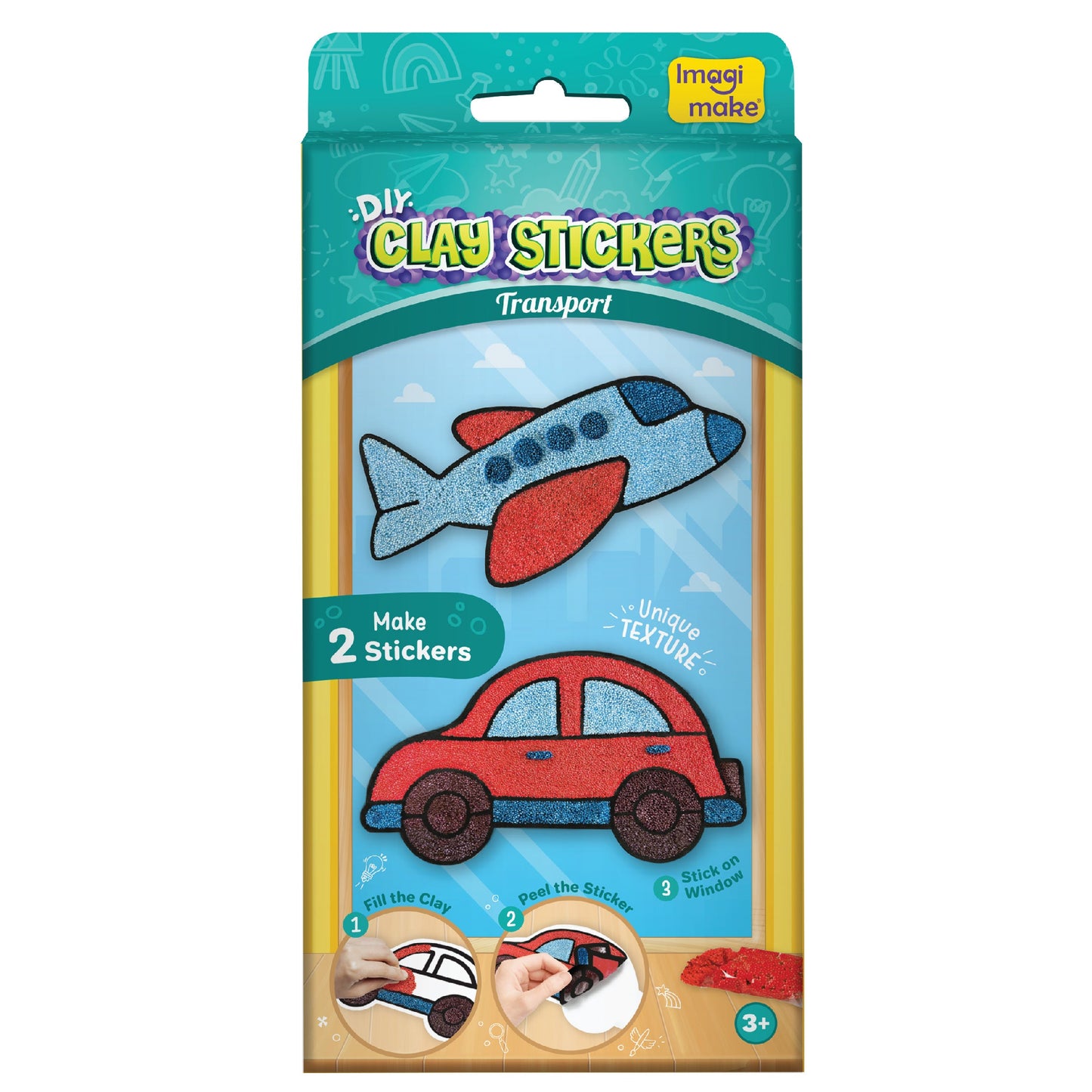 DIY Clay Stickers Transport