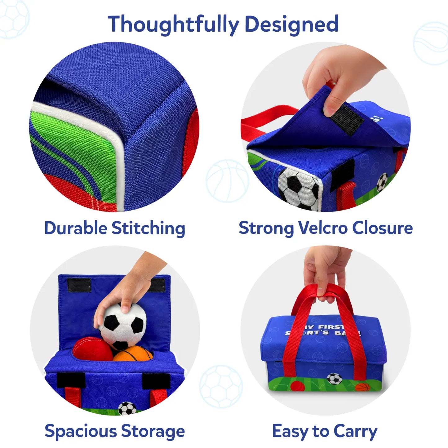 My First Sports Bag! Plush Sports Bag Playset for Babies (6-24 months)