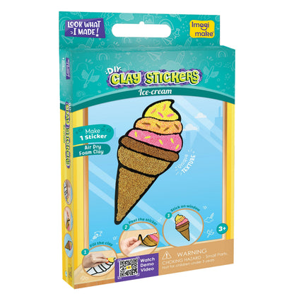 Pack Of 12 Assorted Clay Stickers - 1 Design Set