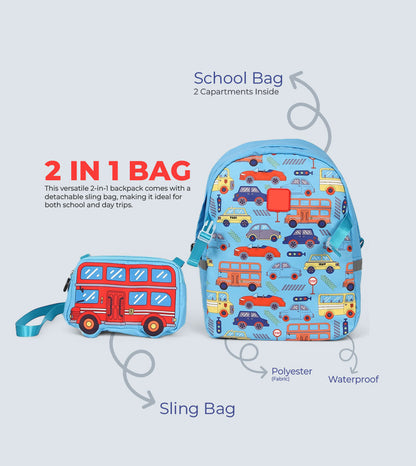 Car Backpack Two-in-One – Detachable Sling Bag & 3D Design | TYKLE